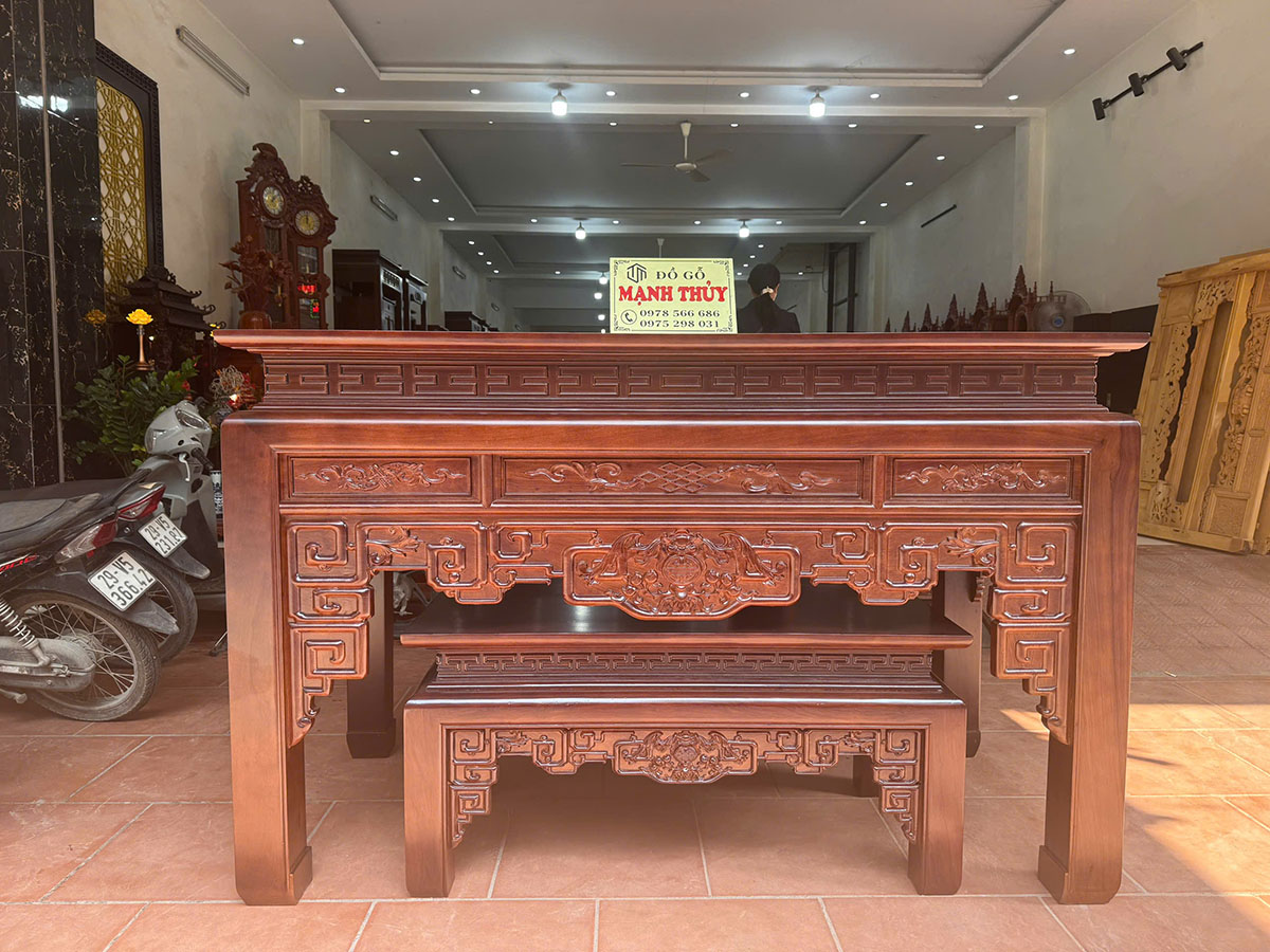 Bàn thờ gia tiên Gỗ hương đá